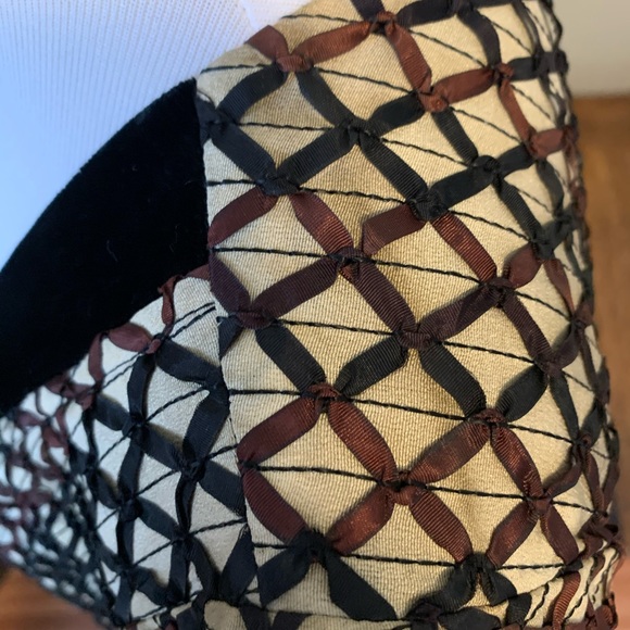 Vintage 1950’s Brown Waffle-Style Dress - Picture 9 of 11